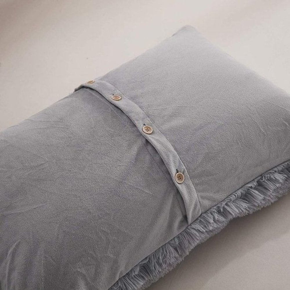 FLA$H $ALE $90 OFF Shaggy Fluffy Faux Fur Duvet Cover Set - Picture 15 of 16